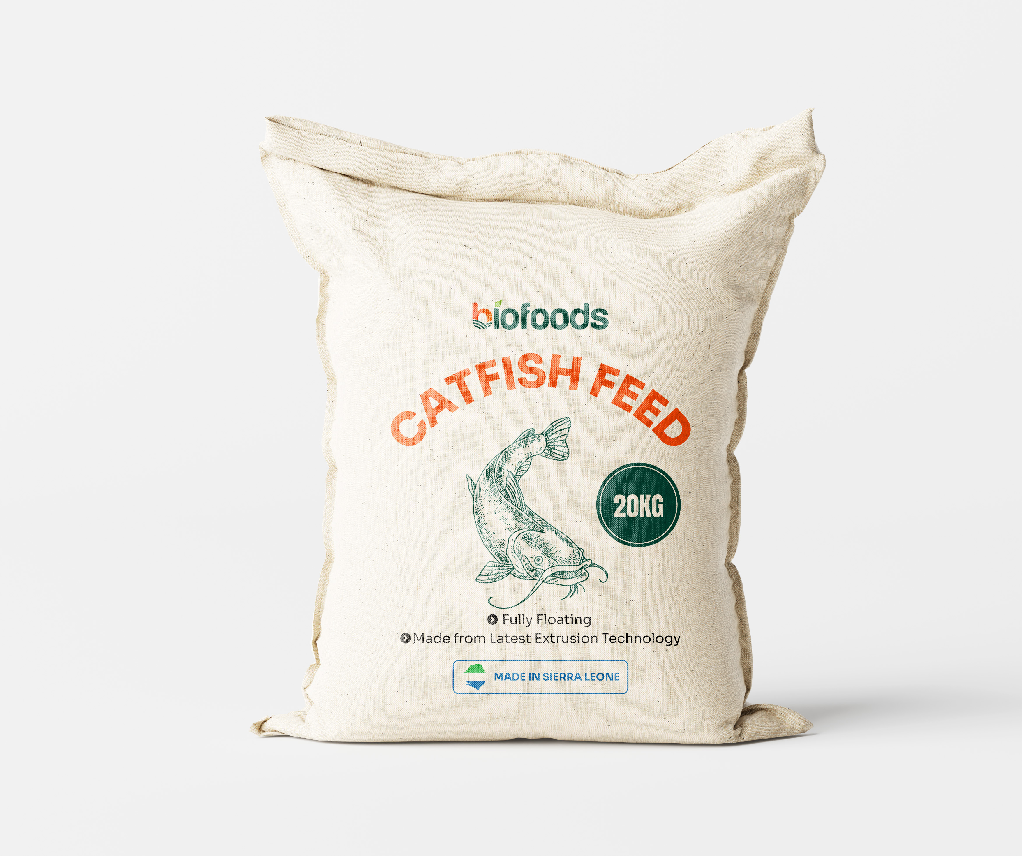 Catfish Feed packaging